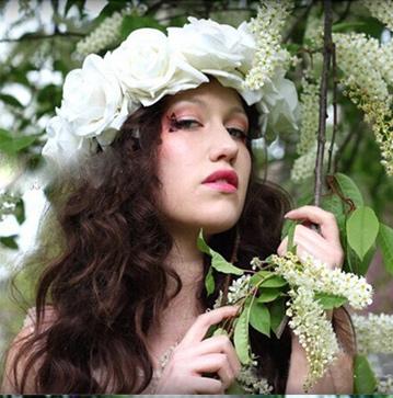 1 rose floral flower garland crown headband hair band bridal festival holiday