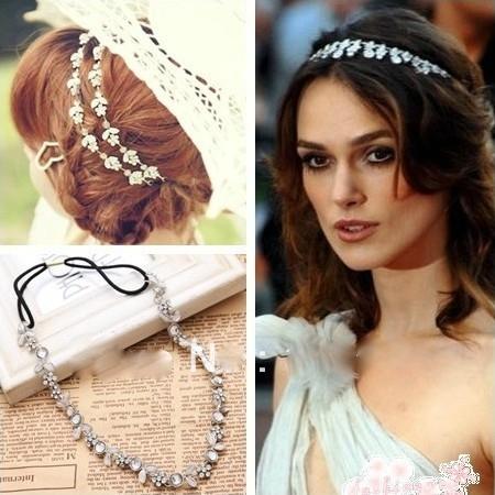 2013 fashion elegent rhinestones leaf hairband head chain hair accessary jewelry designs for women hlhc612 1