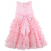 2015 fashion flower girls princess bow dress toddler baby layers pageant chiffon dress beautiful clothing for
