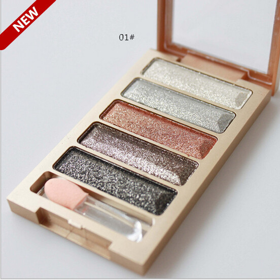 2015 new brand 5 color eyeshadow makeup eye shadow palette super flash diamond eyeshadow high quality 1