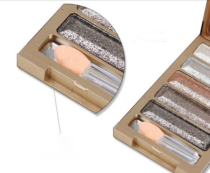 2015 new brand 5 color eyeshadow makeup eye shadow palette super flash diamond eyeshadow high quality