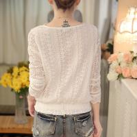 2016 hot venda nova chegada da primavera e do outono mulheres da moda coreano blusa decote 1