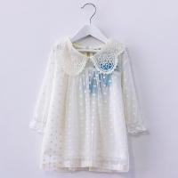 2016 summer new korean children s clothing lace sleeve kids t shirt cotton thin good quality 1