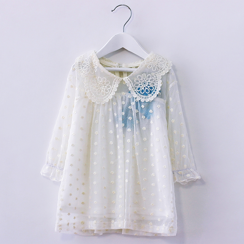 2016 summer new korean children s clothing lace sleeve kids t shirt cotton thin good quality 1