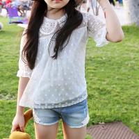 2016 summer new korean children s clothing lace sleeve kids t shirt cotton thin good quality