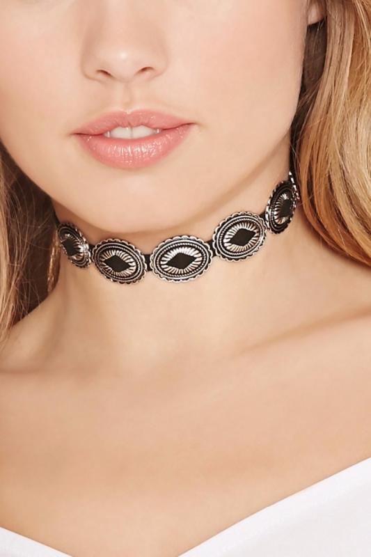 Artilady alloy anti silver chunky denim black