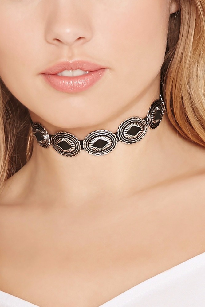 Artilady alloy anti silver chunky denim black