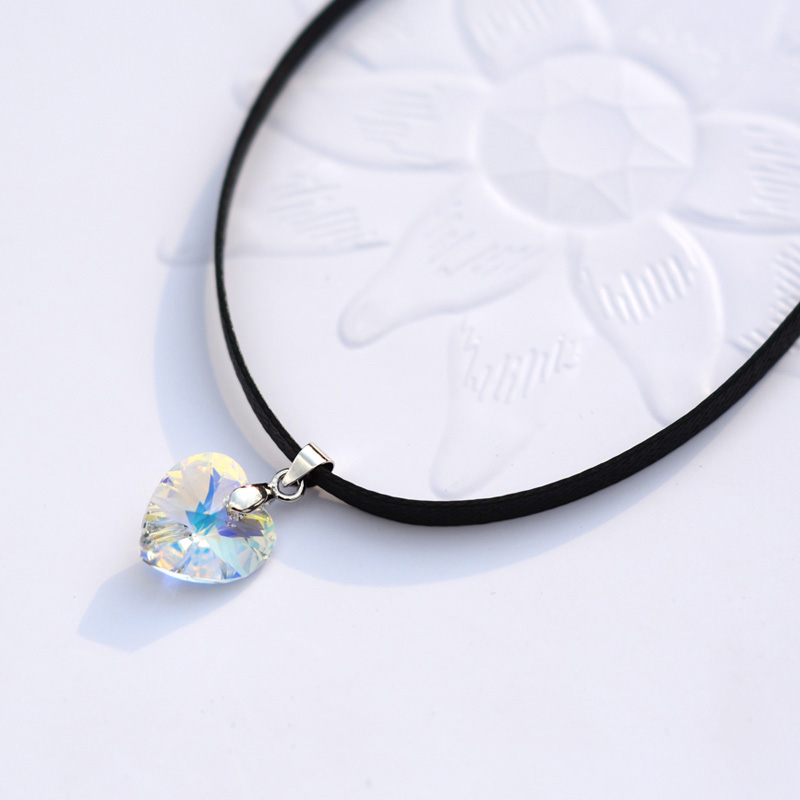 Baffin coeur pendentif collier ras du cou cristaux de swarovski l ments corde cha ne collier 1