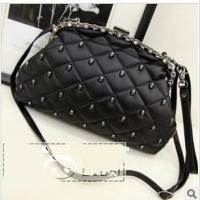 Bags 2014 women s plaid bag skull rivet day clutch shoulder bag women s bag 1
