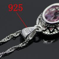 Beautiful princess pink topaz women 925 sterling silver jewelry sets silver earrings pendant necklace rings free 3