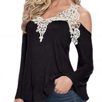 Blusas femininos 2016 spring casual women blouse black gray red blue cotton loose fit tee shirts