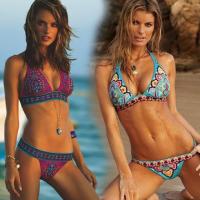 Bohemia swimwear 2015 sexy women bikini retro vintage pin up print swimsuit retro bathing suit swimwears
