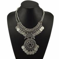 Fashion collier femme 2016 women bohemian vintage maxi necklace collar bijoux ethnic jewelry tassel coin statement