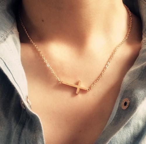 Fashion jewelry new cross pendant necklace gift for women girl wholesale n1673