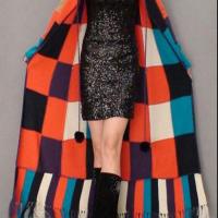 Fashion unique paragraph british style floor length sweater outerwear tassel one piece dress patchwork lacing long 1