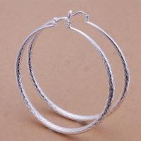 Free shipping e289 hot new 925 silver diameter 7 1cm big hoop earrings fashion classic women 1