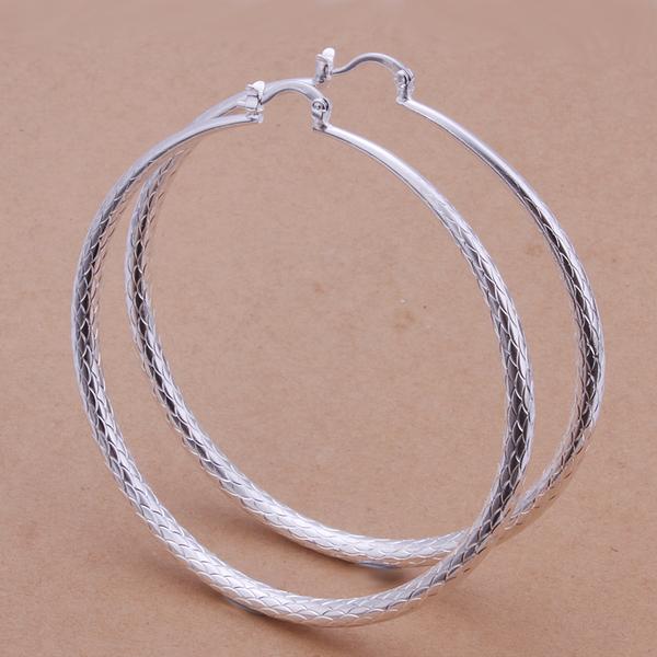 Free shipping e289 hot new 925 silver diameter 7 1cm big hoop earrings fashion classic women 1