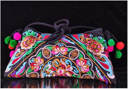 High quality creative embroidered bag small gorgeous double side embroidery one shoulder cross body women s