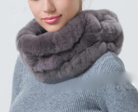 Hot sale real fur scarf female handmade genuine rex rabbit fur scarf women winter fur wraps 1