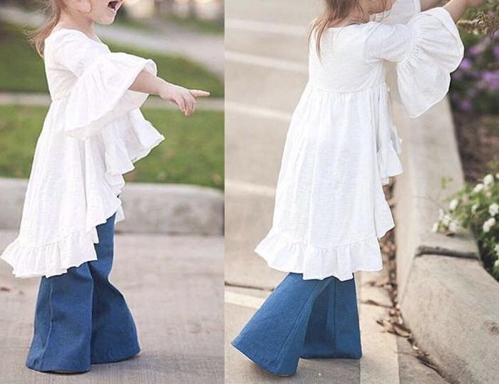 Hot sale retail ins children girls vintage ruffles dresses baby girl clothes for spring and summer