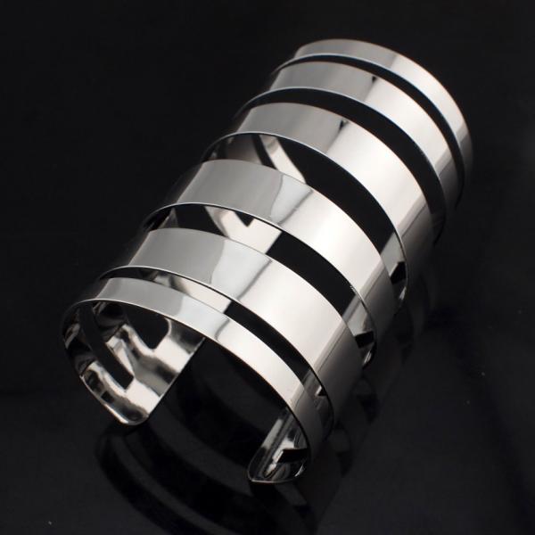 Manilai hollow design big bracelets manchette statement jewelry fashion open cuff bangles bracelets for women wrap 3