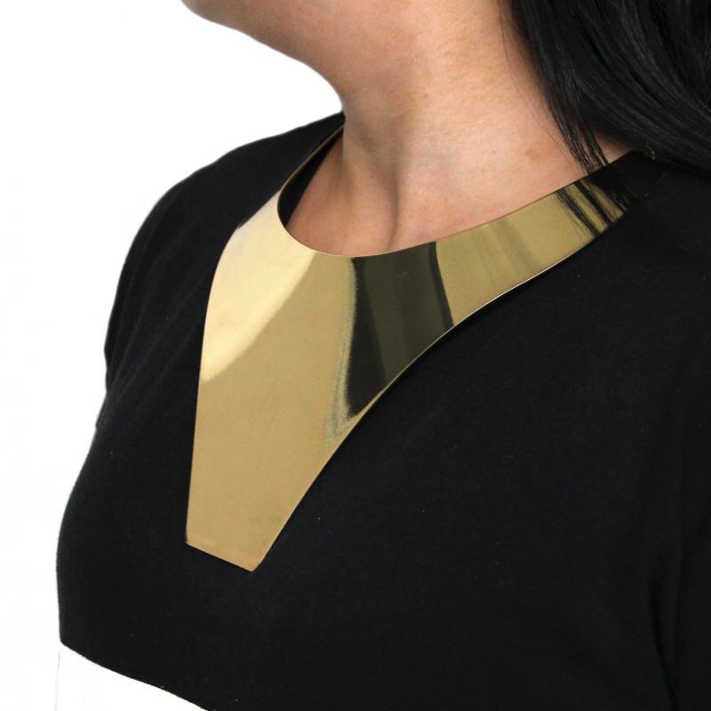 Manilai t show big collar choker necklace for women 2016 fashion wide alloy geometric statement necklaces