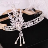 New 2014 fashion hair accessories the great gatsby daisy crystals pearl tassels hair hoop headband wedding 1