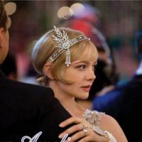 New 2014 fashion hair accessories the great gatsby daisy crystals pearl tassels hair hoop headband wedding