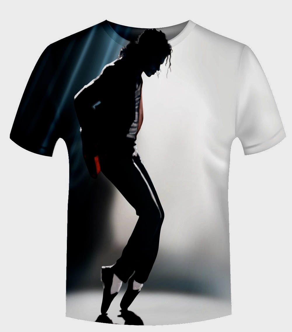New fashion 2015 men women 3d t shirt print michael jackson concert oil paint t shirt