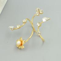 New fashion accessories jewelry punk pearl flower crystal double finger ring for women girl nice gift 1