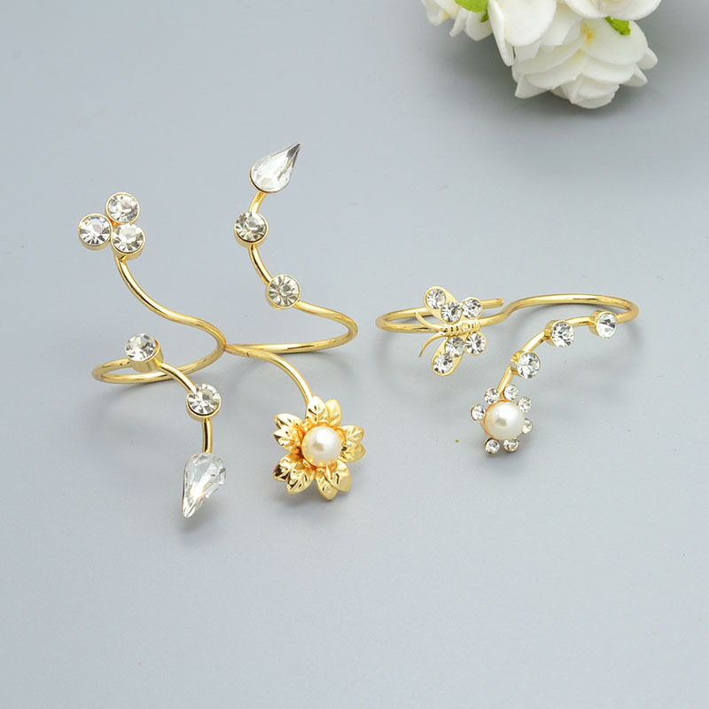 New fashion accessories jewelry rhinestone ring set for women girl nice gift r1493 1