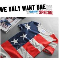New spring 2014 fashion casual man t shirts men s usa american flag t shirt men 1