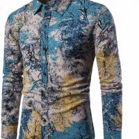 Nouvelle marque v tements 2017 mode chemise m le lin robe chemises slim fit turn down