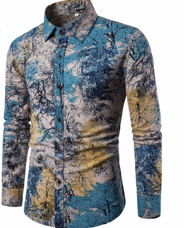 Nouvelle marque v tements 2017 mode chemise m le lin robe chemises slim fit turn down