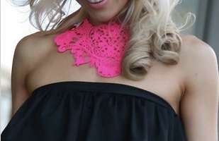 Promotion fashion neon color lace necklace false choker collar jewelry for women 2015 z1t1c