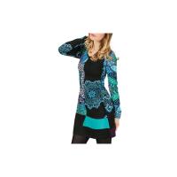 Robe courte en coton a manches longues col rond aller simplement ro1108 3