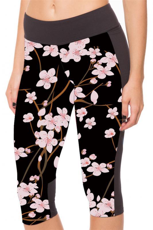 Sexy women s 7 point pants women legging galaxy winter flower digital print women high waist