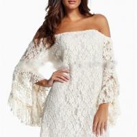 Top 2014 new long sleeved lace fringed horn new european and american fashion dress ladies fashion