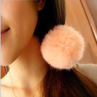 Ts south korea angora artificial rabbit ball hair bands hair ball of fur hair rope band