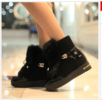 Women winter shoes fashion elegant lady s short boots winter warm fur women ankle boots warm 1
